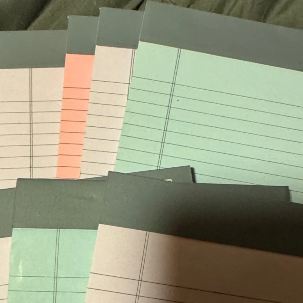 ★ Tru Red Legal Pads Assorted Colors Lined Writing Notepads Set of 8